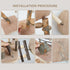 VolksRose Set Chinchilla Wooden Hamster Playground Platform, Hamster Climbing Toy, Natural Living Climb System, Small