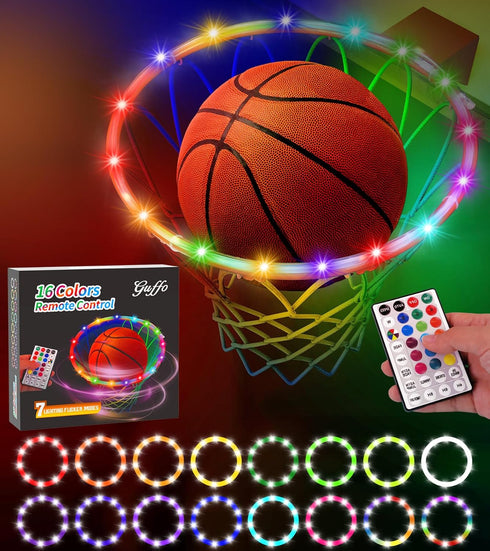 LED Basketball Hoop Light, Waterproof Super Bright Basketball Rim Lights,Remote Control 16
