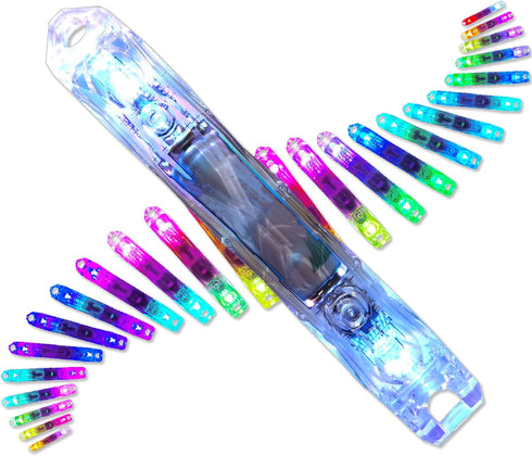 UltraPoi Ultralight LED Glow Stick (Single (1)) - Customizable Rainbow Glowstick with