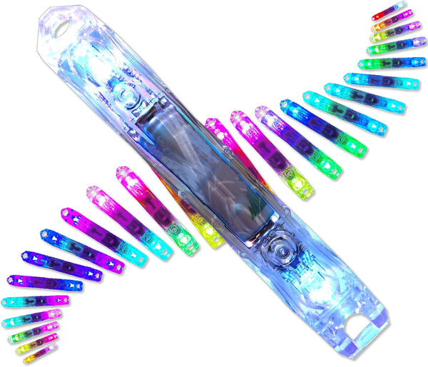 UltraPoi Ultralight LED Glow Stick (Single (1)) - Customizable Rainbow Glowstick with