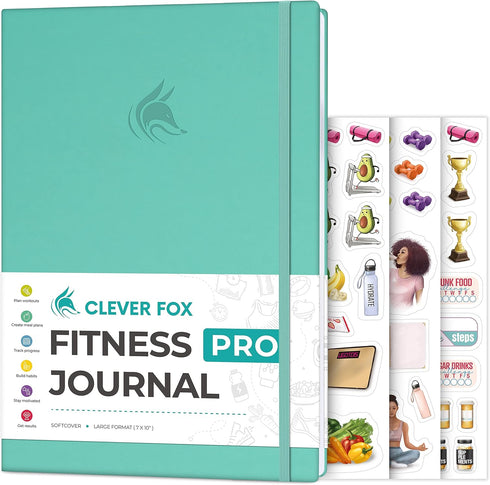 Clever Fox Fitness Journal PRO Daily Workout Planner with Meal Planner &