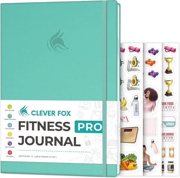 Clever Fox Fitness Journal PRO Daily Workout Planner with Meal Planner &