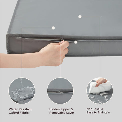 Lesure Waterproof Dog Bed for Medium Dogs - Outdoor Bed with Oxford Fabric, Removable Durable Cover, Machine Washable