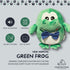 7-Inch Plush Squeaky Toy for Small Dogs - Washable Green Frog