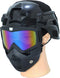 Tactical Airsoft Helmet with Detachable Goggles and Full Face Mask for Paintball and Airsoft