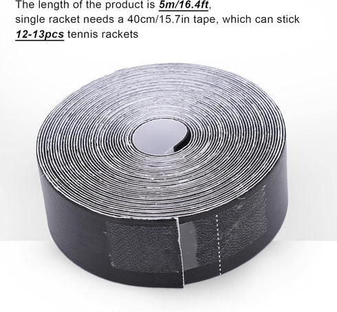 Tennis Racket Head AntiScratch Tape - PU Protective Sticker for Racket Head Frame Guard
