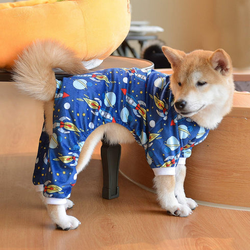 CuteBone Small Dogs Outfit, Soft Puppy Onesies Pjs Dog Pajamas, Comfy Doggie Jumpsuit Bodysuit for All Seasons P16M