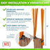 25 Pack Set ACE Supply Orange Marking Whiskers - - Durable Marking - Use As Survey Stakes, Construction Markers