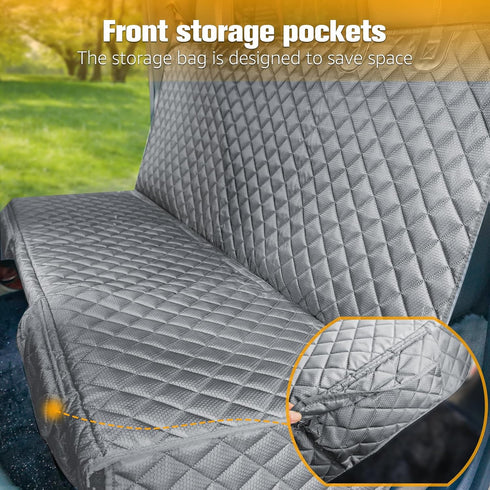 F150/Chevrolet 1500/Ram 1500/GMC 1500, PETICON Dog Car Seat Covers for Truck Ford Silverado Sierra Waterproof Pet Back