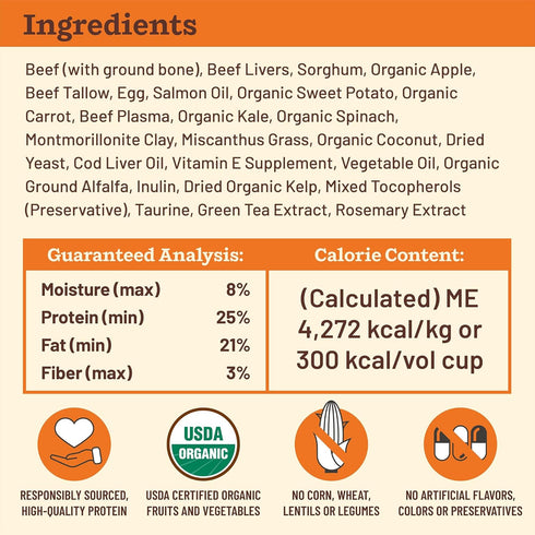 1.5 lb Primal Kibble in The Raw, Freeze Dried Dog Food, Beef, Scoop & Serve, Made with Raw Protein, Whole Ingredient