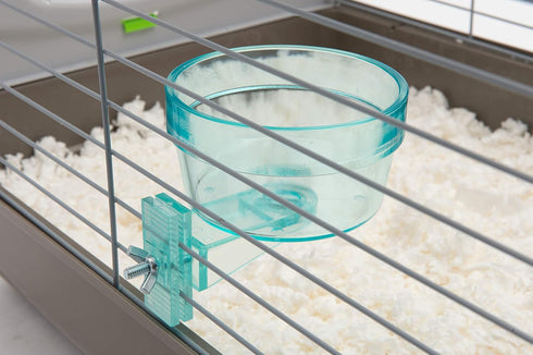 Lixit Quick Lock Removable Cage Bowls - 20oz Aqua Bowls for Rabbits, Birds, Dogs, Cats, and Small Animals