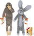 HGB No Stuffing Dog Toys for Aggressive Chewers, Squeaky Crinkle Plush Dog