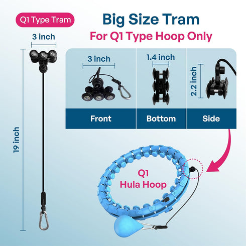 Leann L!fe-U1 Magnetic Lock Smart Weighted Hula Hoop for Kids & Adults, Home Fitness Exercise, Fits Waist