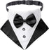 ADOGGYGO Formal Dog Tuxedo Wedding Pet Bandana Collar with Bow Tie, Adjustable for Medium Dog (Medium)