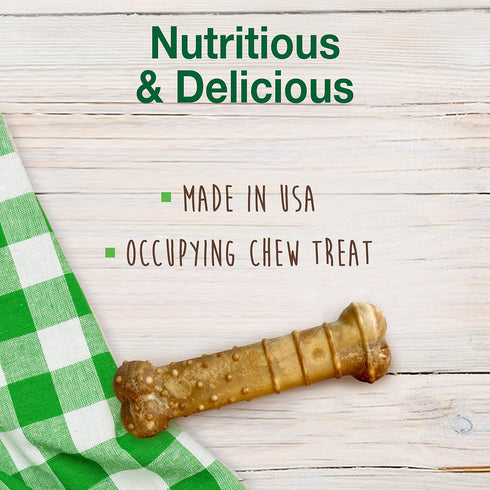 Nylabone Healthy Edibles Natural Dog Chews, Long Lasting Turkey & Apple Flavor, Small/Regular