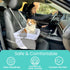 Dog Car Seat for Small Dogs - Blue Booster Seat, Washable, Adjustable, Collapsible Pet Travel Carrier Bed