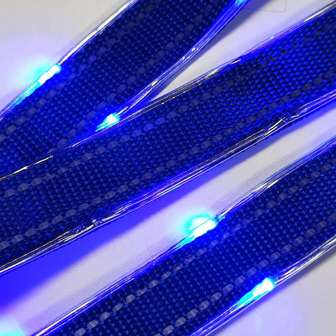 SSZYace Adjustable LED Horse Breastplate Collar, Nylon Night Flashing Light Bar Harness with 3 Modes (Blue)