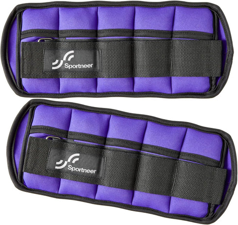 Sportneer Adjustable Ankle Wrist Weights for Men, Women, Kids, 2 lbs for Each Ankle, Total Weight 4 lbs