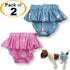 Pack of 2 Dog Female Diapers Skirts, Sanitary Pants Cotton for Small Pet Cat (M: Waist: 13" - 16")
