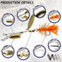 Trout Lures Trout Spinners, Rooster Bait Tail Trout Fishing Lures for Bass Salmon Pike, Fishing Spinner Kit Smallmouth Bass Lures with Brass Spinner for Lake River Fishing by VMSIXVM