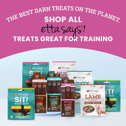 etta says! Eat Simple Freeze Dried Treats for Dogs Variety – Duck, Turkey, Lamb - 100% Real Meat, Pack of 3