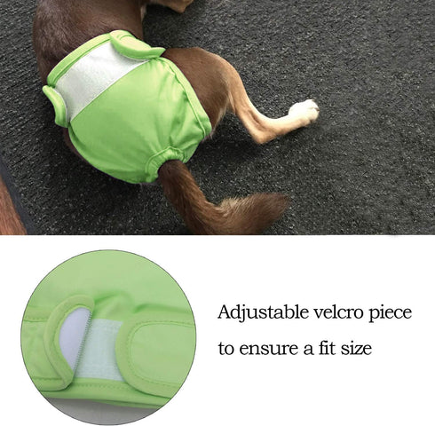 4-Pack, Teamoy Female Dog Diapers for Heat Reusable Dog Period Diaper Wraps for Incontinence, Training