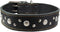 Thick Genuine Leather Studded Dog Collar 2" Wide Black for 19"-22" Neck, Fits Retriever, Doberman, Rottweiler, Pit Bull
