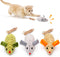 Potaroma 3Pcs Cat Toys - Squeak Mice, Interactive Catnip Silvervine Animals for Indoor Kittens