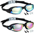 Swim Goggles, 2 Pack Anti Fog Swimming Goggles No Leaking for Adult Women Men Youth