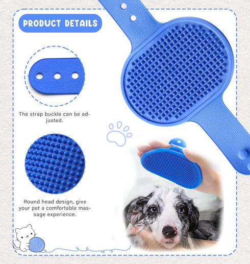Trimmer 6 Set Chinchilla Pet Grooming Kit with Slicker Brush Bath Massage Glove Brush Pet Shedding Comb Nail Clipper