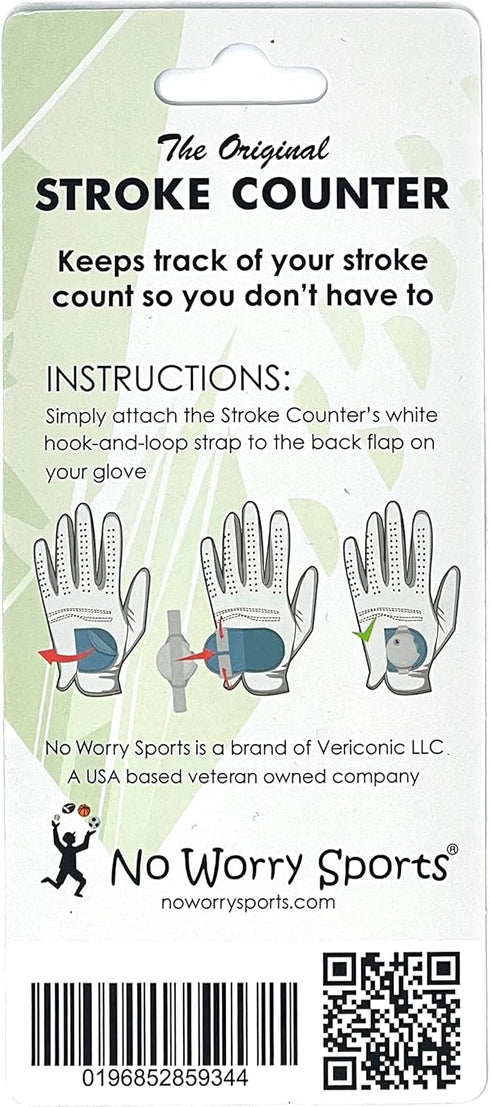 Original Stroke Counter with Universal Fastener for Golf Glove