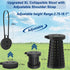 18.1" 600lbs,Retractable Upgraded Collapsible Stool with Adjustable Strap,Lightweight Folding Stool,Load Capacity