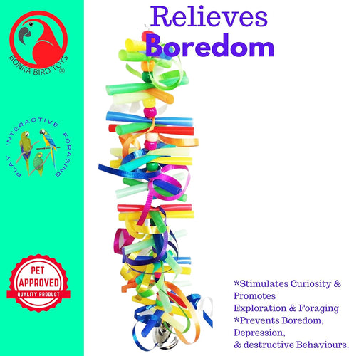 Bonka Bird Toys 1917 Party Small Medium Bird Toy for Parrot Cage, Cockatiel, Budgie, Lovebird
