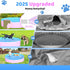 CACSPS 2025 55" 12" Swimming Updated Foldable Dog Pool, x Kiddie Pool with Hard Plastic, Non-Slip Dog Bath Tub