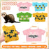 4 Pcs Easter Ferret Clothes Hamster Sweater Guinea Pig Clothes Bunny Costume Knitted Sweatshirt for Warm Winter Easter Vest Clothing Ferret Accessories Kit Small Animal Outfit