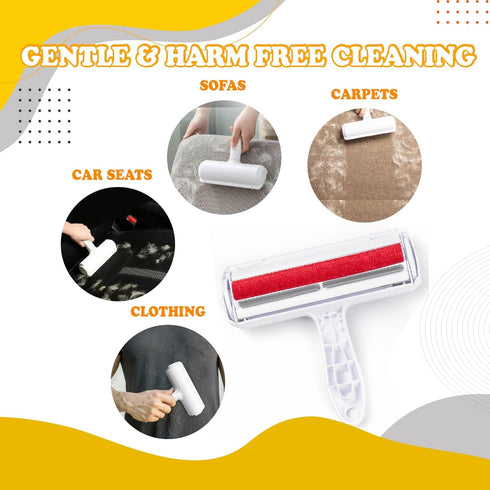 PetnBeyond Pet Hair Remover Roller, Reusable Tool for Fur Removal from Furniture, Clothing, and Bedding, Self-Cleaning