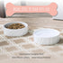 Park Life Ceramic Pet Bowls – Cute Food Water Bowls for Small, Medium, Large Dogs and Cats - Puppy Bowls (Small, White)
