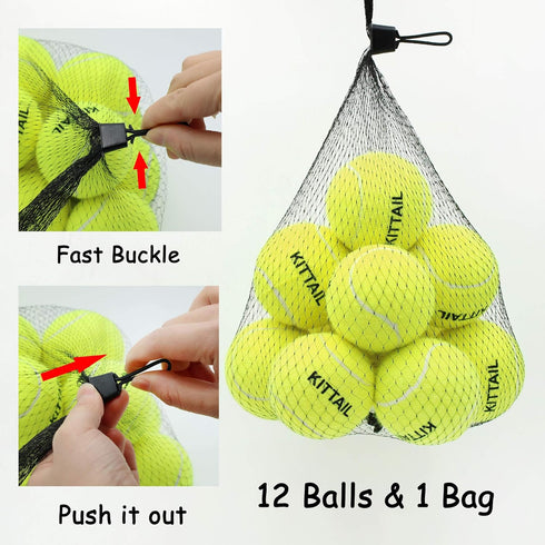 12 Pcs Squeaky Tennis Balls for Dogs - 2.58" Interactive Toys, Safe and Durable for Small Medium Large Dogs