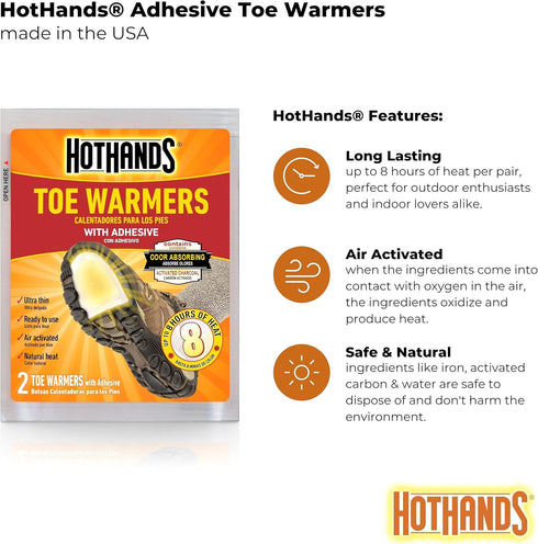 HotHands Toe Warmers - Long Lasting, Odorless, Air Activated, 40 Pair