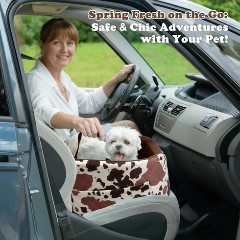 Crash-Protective Dog Car Seat for Small & Medium Breeds - Non-Slip & Washable