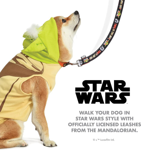 Star Wars for Pets The Mandalorian This is The Way 4 Foot Dog Leash, 48 Inches | Orange 4 Ft Dog Leash Easily Attaches to Any Dog Collar or Harness | Mandalorian Nylon Dog Leash 4 Feet for All Dogs