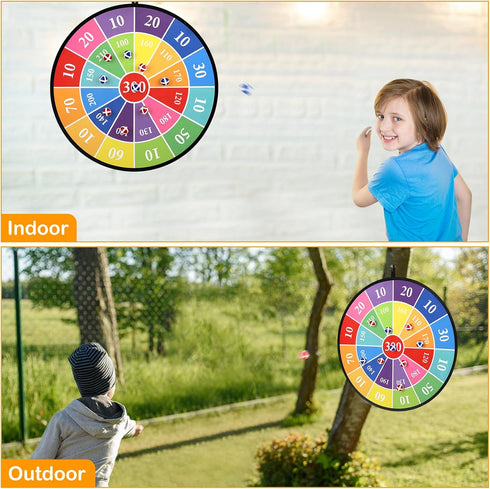 Accmor 29" 3 4 5 6 7 8 9 10 11 12 Large Dart Board for Kids, Kids Dart Board with Sticky Balls, Backyard Outdoor Games