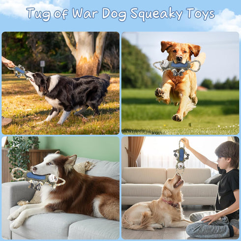 Funny Plush Dog Chew Toys - Interactive Tug of War Puppy Toys for Small, Medium, and Large Dogs, Monkey
