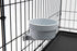 Lixit Hanging Kennel Cage Water Bowl - Non Spill Durable Crate Bowl for Pets, 20oz, Granite - Securely Attaches