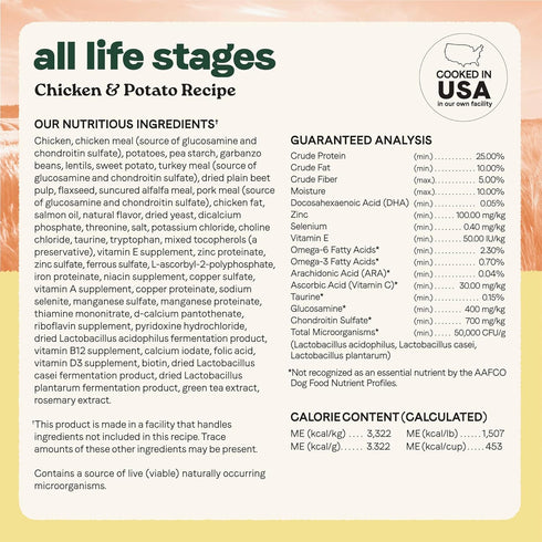 Canidae All Life Stages Real Chicken & Potato Recipe, High Protein, Grain-Free Dry Dog Food, 4 lbs.