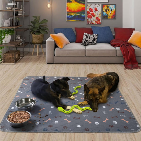 2 Pack 41"x41" Washable Pee Pads for Dogs, Reusable Puppy Pads, Waterproof Pet Training Pads, Non-Slip Fast Absorbent