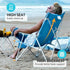 #WEJOY Compact Folding Beach Chair for Adults, Oversized Heavy Duty Camping Chairs Portable High Back Lawn Chairs