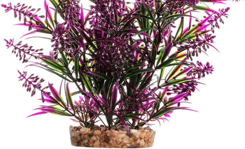 CNZ Aquarium Decor, Artificial Plastic Plant Green/Purple, 11.8-inch Fish Tank Decoration Ornament