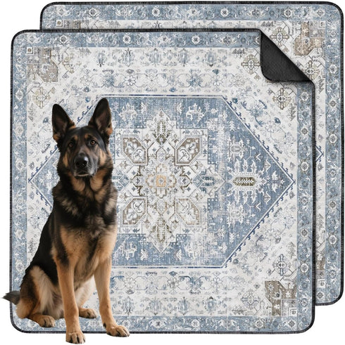 Usnfhcaw Washable Pee Pads for Dogs 2 Pack, Absorbent Reusable Puppy Pads Waterproof,