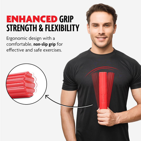Flex Resistance Bar for Physical Therapy by DMoose - Non-Slip Odorless TPE Material Exercise Bar
